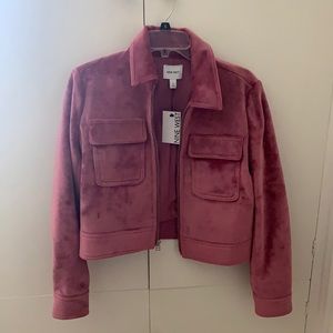 Nine West Pink Suede-Like Jacket w/Front Pockets